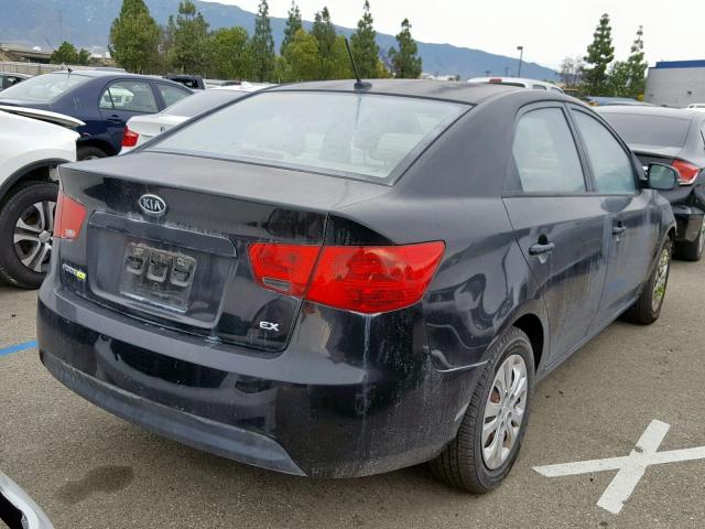 KNAFU4A20B5419278 - 2011 KIA FORTE EX BLACK photo 4