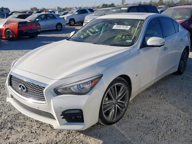 JN1BV7AP8FM337602 - 2015 INFINITI Q50 BASE WHITE photo 2