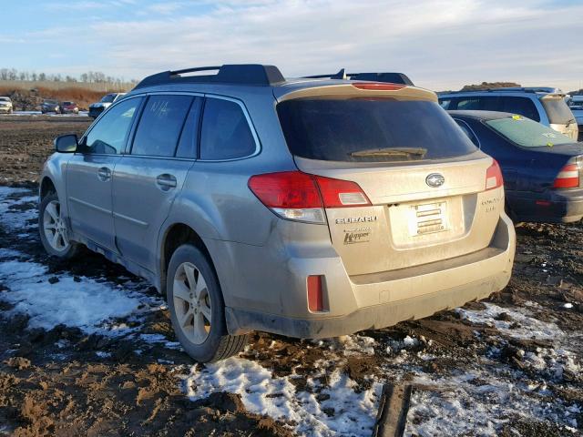 4S4BRDMCXE2207822 - 2014 SUBARU OUTBACK 3. TAN photo 3