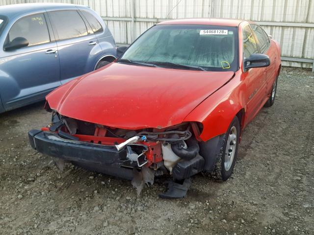 1G2NF52T71M598403 - 2001 PONTIAC GRAND AM S RED photo 2