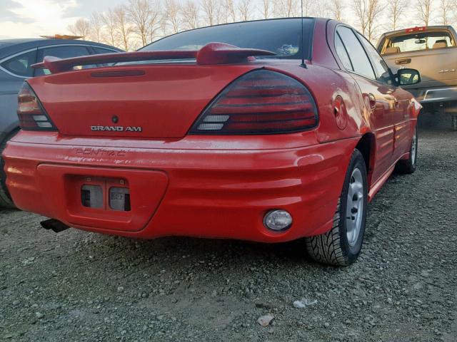 1G2NF52T71M598403 - 2001 PONTIAC GRAND AM S RED photo 4