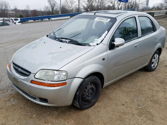 KLTD52634B155983 - 2004 CHEVROLET AVEO SILVER photo 2