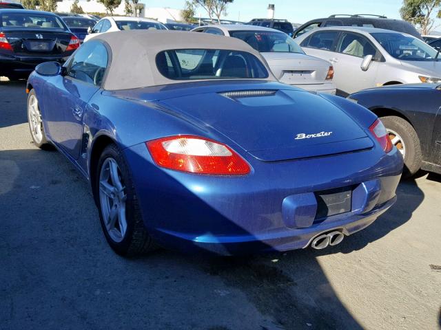 WP0CA29807U710288 - 2007 PORSCHE BOXSTER BLUE photo 3