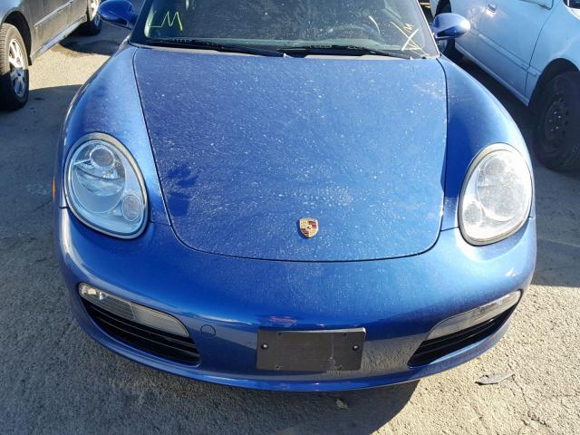 WP0CA29807U710288 - 2007 PORSCHE BOXSTER BLUE photo 7