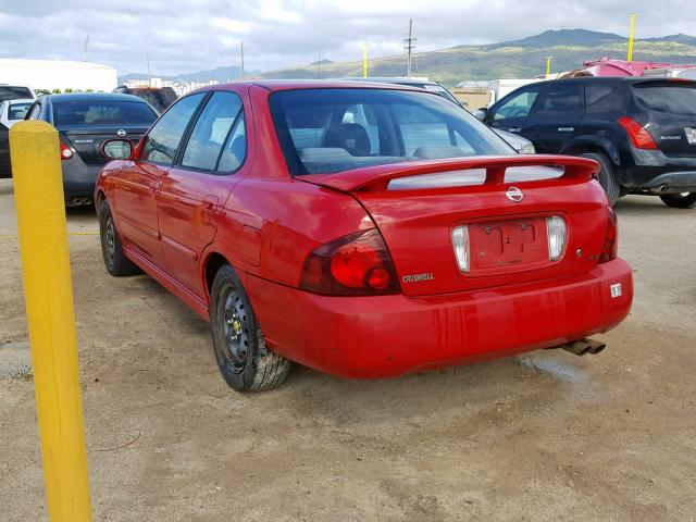 3N1AB51A26L538491 - 2006 NISSAN SENTRA SE- RED photo 3