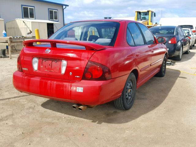 3N1AB51A26L538491 - 2006 NISSAN SENTRA SE- RED photo 4