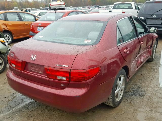 1HGCM56785A181113 - 2005 HONDA ACCORD EX MAROON photo 4