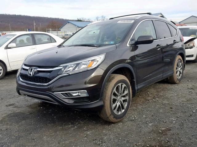 2HKRM4H77GH638215 - 2016 HONDA CR-V EXL BROWN photo 2