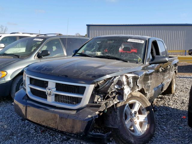 1D7RE3GK8BS586526 - 2011 DODGE DAKOTA SLT BLACK photo 2