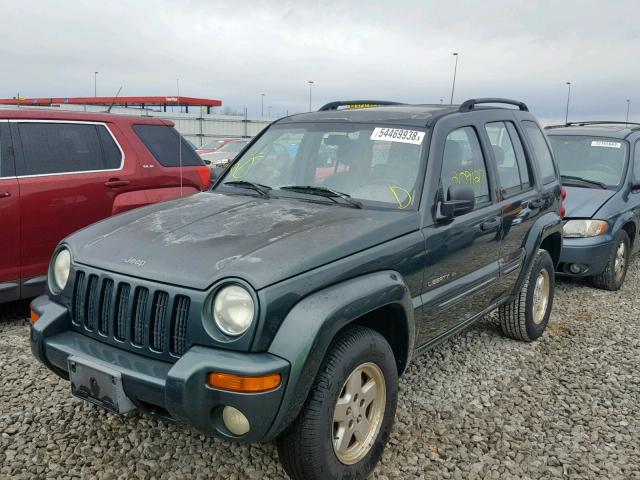 1J4GL58K72W302498 - 2002 JEEP LIBERTY LI GREEN photo 2