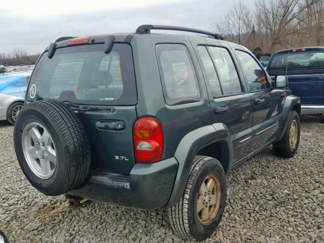 1J4GL58K72W302498 - 2002 JEEP LIBERTY LI GREEN photo 4