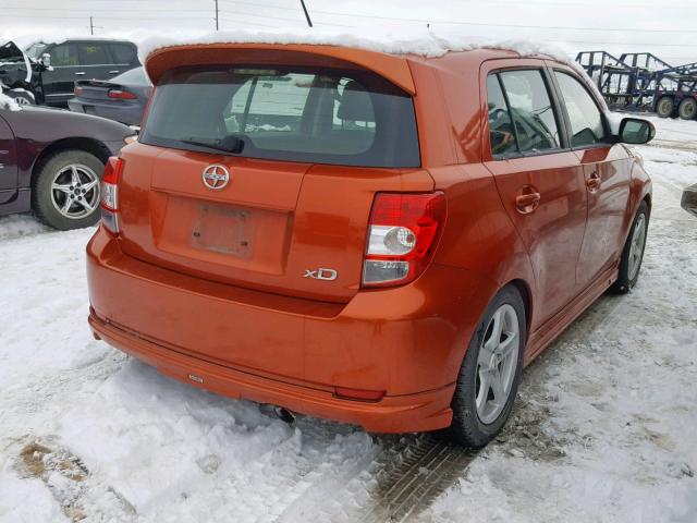 JTKKU10438J029982 - 2008 TOYOTA SCION XD ORANGE photo 4