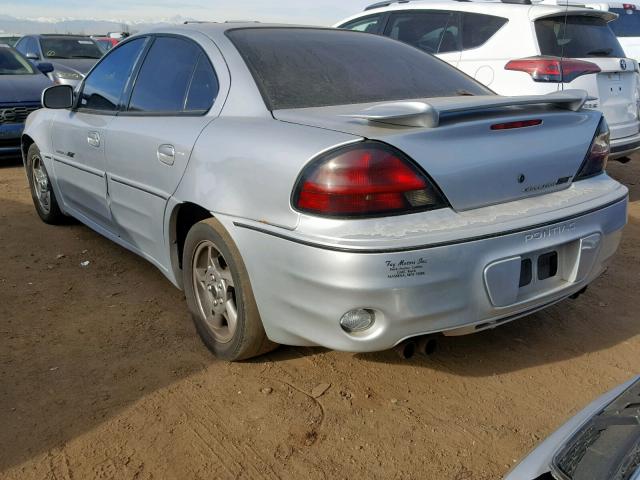 1G2NV52E02M532085 - 2002 PONTIAC GRAND AM G SILVER photo 3