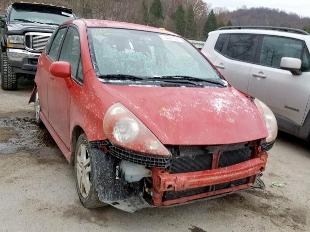 JHMGD38638S041668 - 2008 HONDA FIT SPORT RED photo 1