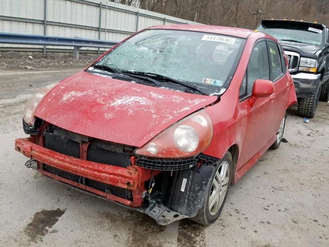 JHMGD38638S041668 - 2008 HONDA FIT SPORT RED photo 2