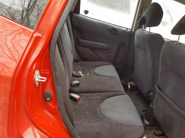 JHMGD38638S041668 - 2008 HONDA FIT SPORT RED photo 6