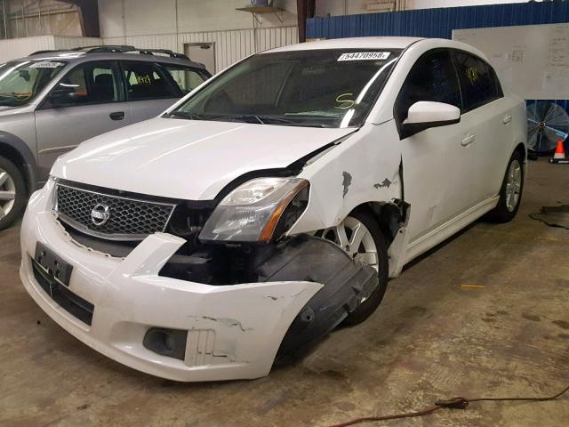 3N1AB6APXAL718823 - 2010 NISSAN SENTRA 2.0 WHITE photo 2