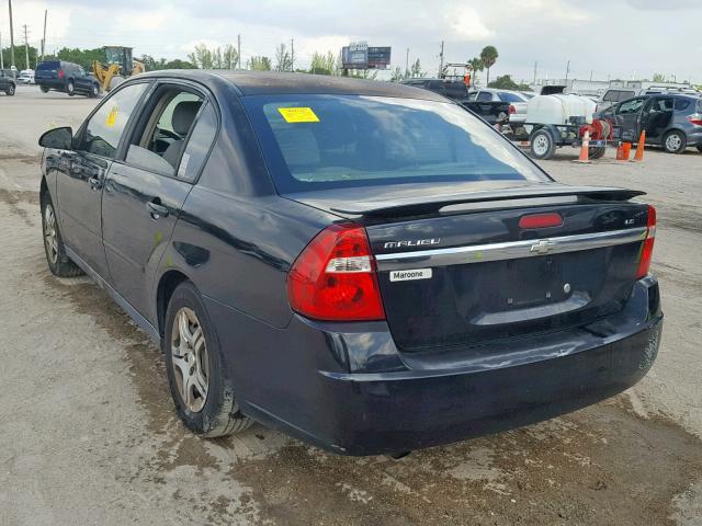 1G1ZS58F87F174437 - 2007 CHEVROLET MALIBU LS 黑色 照片 3