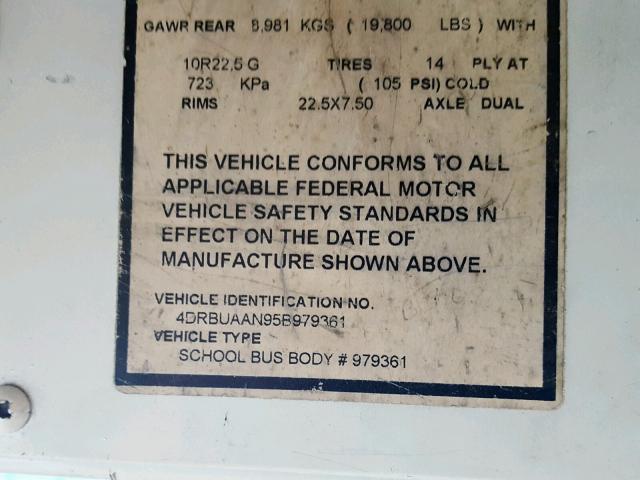 4DRBUAAN95B979361 - 2005 IC CORPORATION 3000 黄色 照片 10