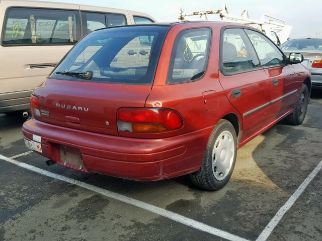 JF1GF4352YG800044 - 2000 SUBARU IMPREZA L RED photo 4