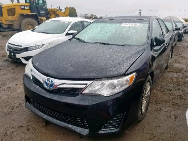 4T1BD1FK0EU141318 - 2014 TOYOTA CAMRY HYBR BLACK photo 2