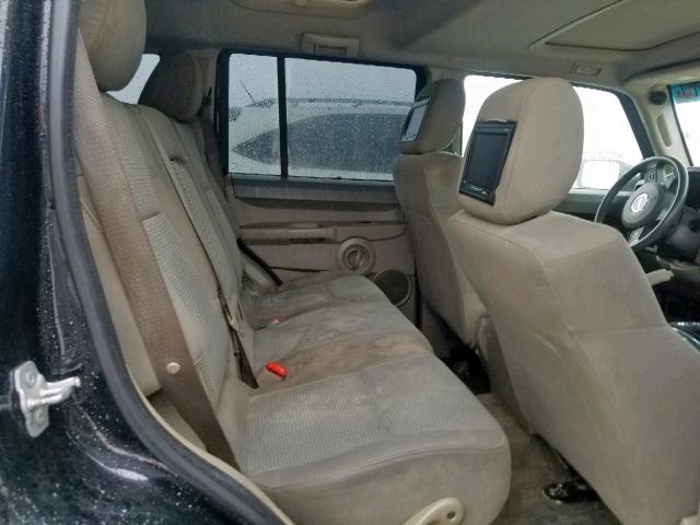 1J8HH48P77C691615 - 2007 JEEP COMMANDER შავი ფოტო 6