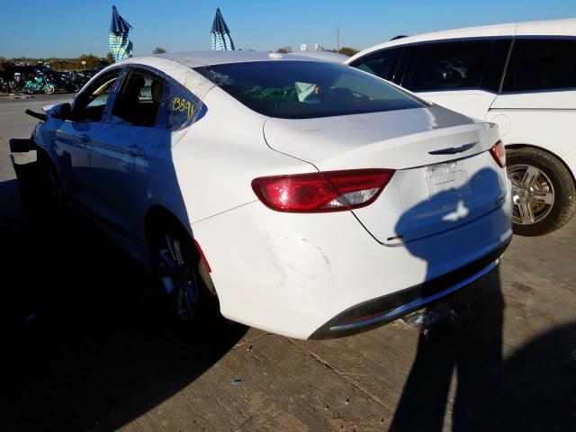 1C3CCCAB3FN616457 - 2015 CHRYSLER 200 LIMITE WHITE photo 3