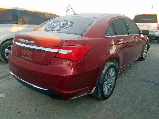 1C3CCBAG6EN164962 - 2014 CHRYSLER 200 LX RED photo 4