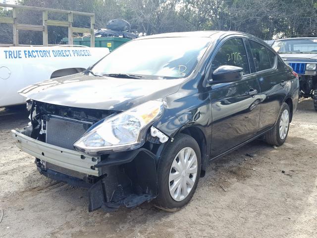 3N1CN7AP4KL834655 - 2019 NISSAN VERSA S BLACK photo 2