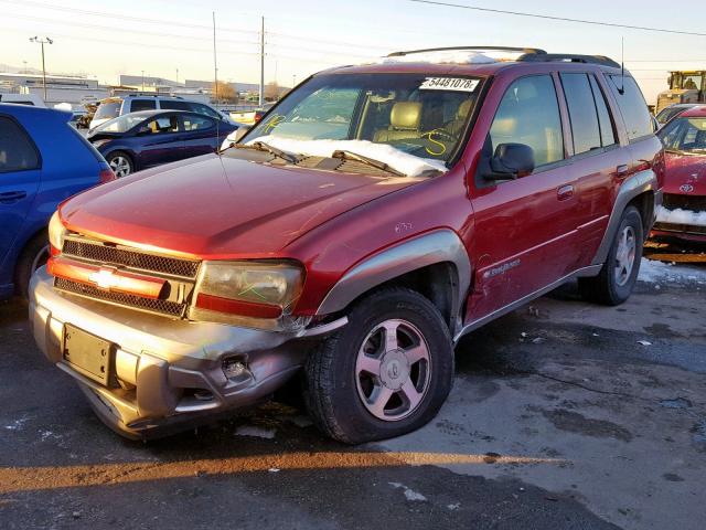 1GNDT13S432131024 - 2003 CHEVROLET TRAILBLAZE RED photo 2