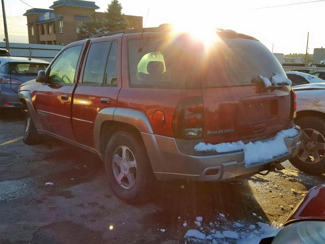 1GNDT13S432131024 - 2003 CHEVROLET TRAILBLAZE RED photo 3