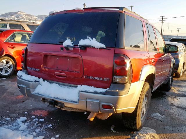 1GNDT13S432131024 - 2003 CHEVROLET TRAILBLAZE RED photo 4