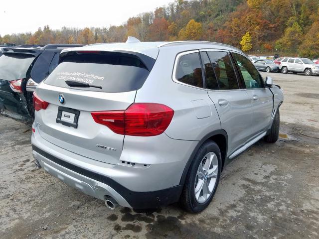 5UXTR9C53KLP94765 - 2019 BMW X3 XDRIVE3 SILVER photo 4