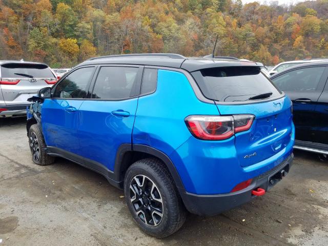 3C4NJDDB2KT793961 - 2019 JEEP COMPASS TR BLUE photo 3