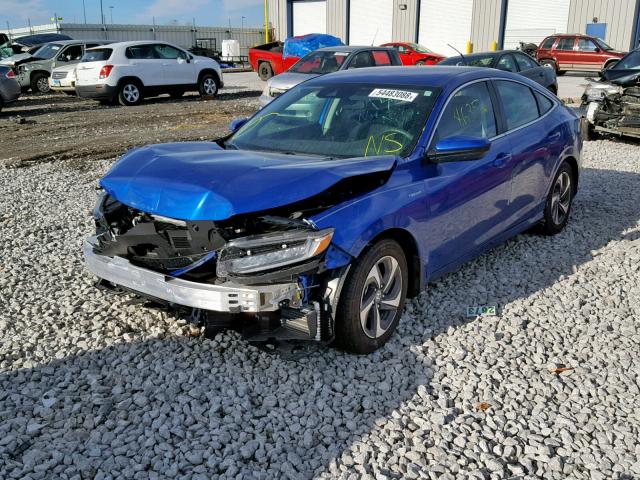 19XZE4F58KE000860 - 2019 HONDA INSIGHT EX BLUE photo 2