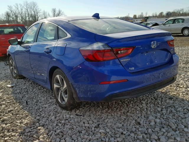 19XZE4F58KE000860 - 2019 HONDA INSIGHT EX BLUE photo 3