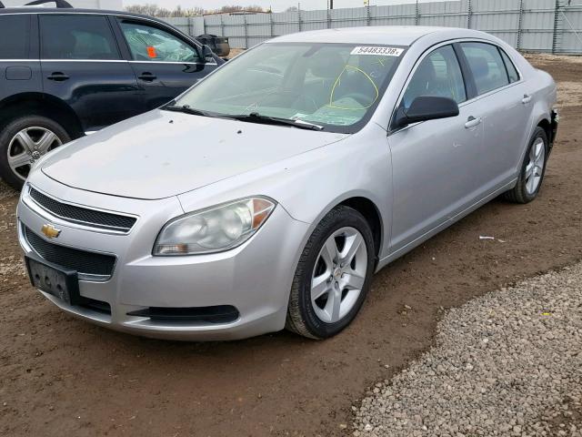 1G1ZA5E04AF254215 - 2010 CHEVROLET MALIBU LS ნაცრისფერი ფოტო 2