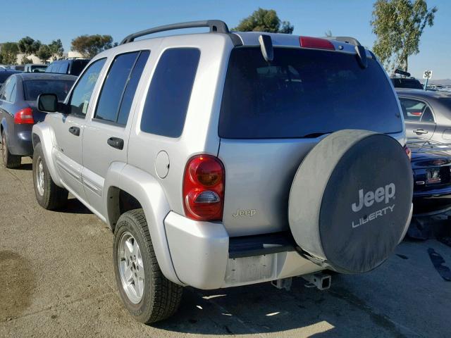 1J8GK58K33W506198 - 2003 JEEP LIBERTY LI SILVER photo 3