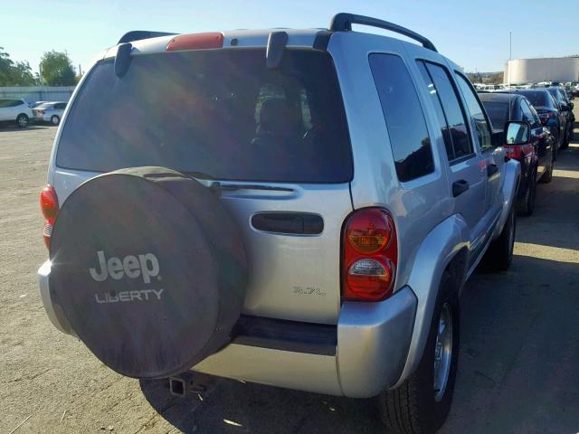 1J8GK58K33W506198 - 2003 JEEP LIBERTY LI SILVER photo 4