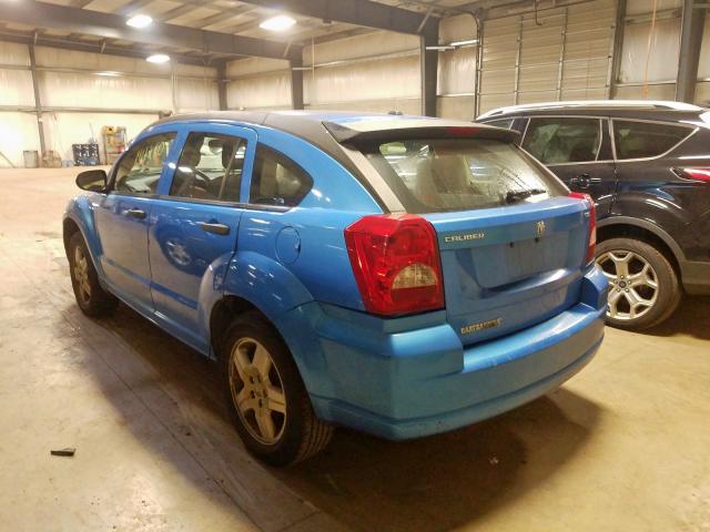 1B3HB48B18D509580 - 2008 DODGE CALIBER SX BLUE photo 3