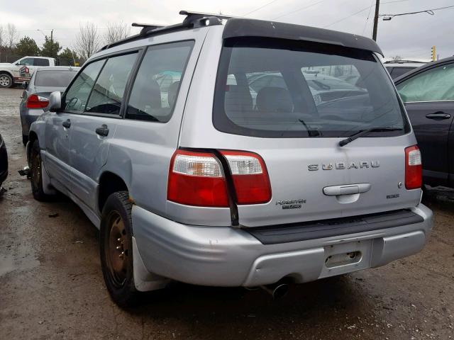 JF1SF65682H726660 - 2002 SUBARU FORESTER S SILVER photo 3