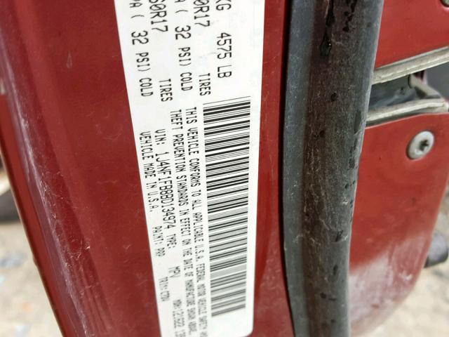 1J4NF1FB8BD134974 - 2011 JEEP COMPASS SP 栗色 照片 10