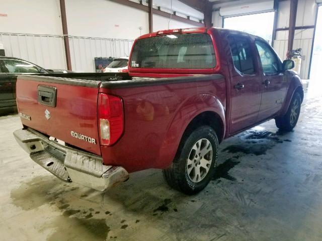 5Z61D0ER2CC444565 - 2012 SUZUKI EQUATOR SP RED photo 4