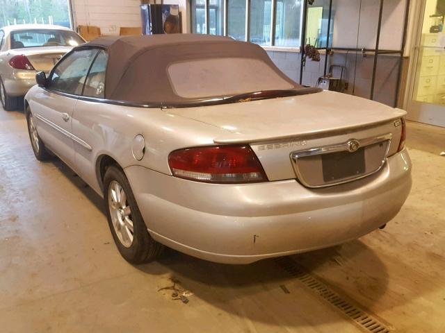 1C3EL75T13N507879 - 2003 CHRYSLER SEBRING GT SILVER photo 3