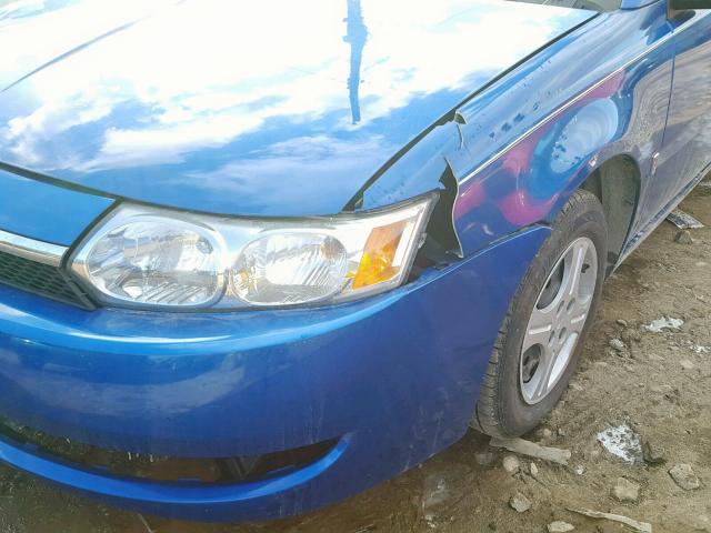 1G8AJ52F34Z164628 - 2004 SATURN ION LEVEL BLUE photo 9