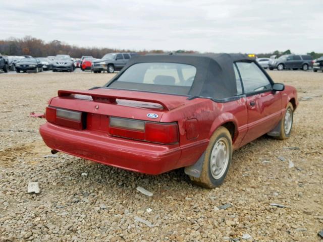 1FACP44M3PF128985 - 1993 FORD MUSTANG LX BURGUNDY photo 4