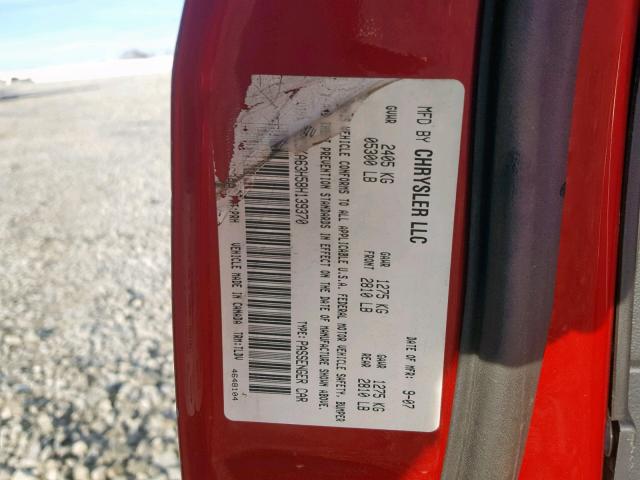 2C3KA63H58H139370 - 2008 CHRYSLER 300C RED photo 10