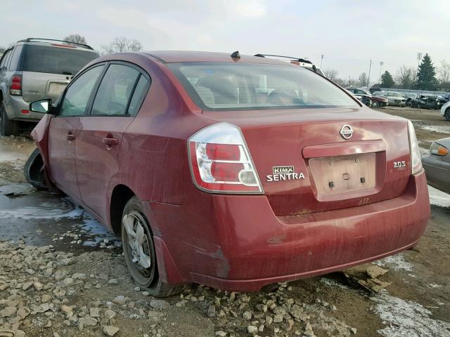 3N1AB61E07L630287 - 2007 NISSAN SENTRA 2.0 RED photo 3