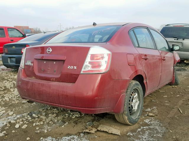 3N1AB61E07L630287 - 2007 NISSAN SENTRA 2.0 RED photo 4