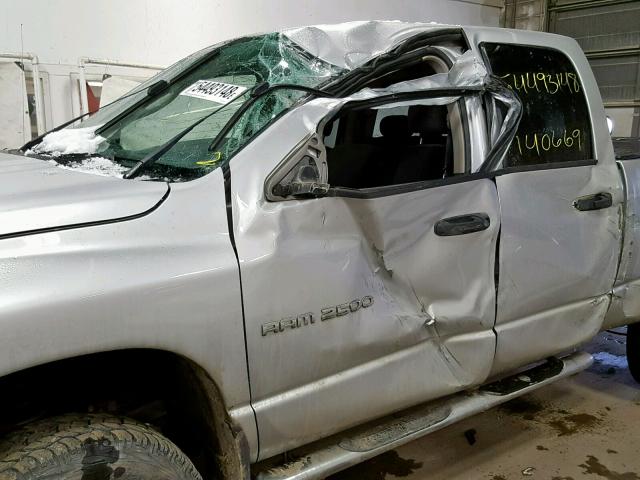 3D7KS28C65G753229 - 2005 DODGE RAM 2500 S ვერცხლისფერი ფოტო 9